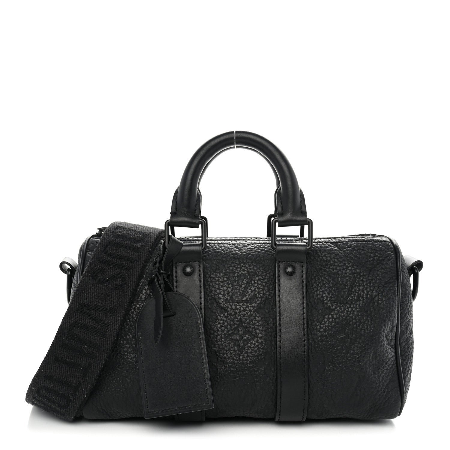 Louis Vuitton Monogram Taurillon Keepall Bandouliere 25 Black