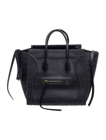 Embossed Leather Luggage Phantom Medium