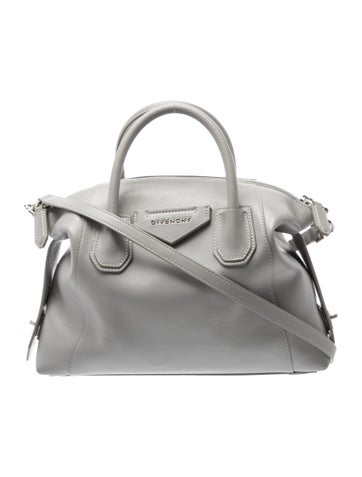 Givenchy Leather Pearl Grey Smooth Leather Antigona Soft Bag Small
