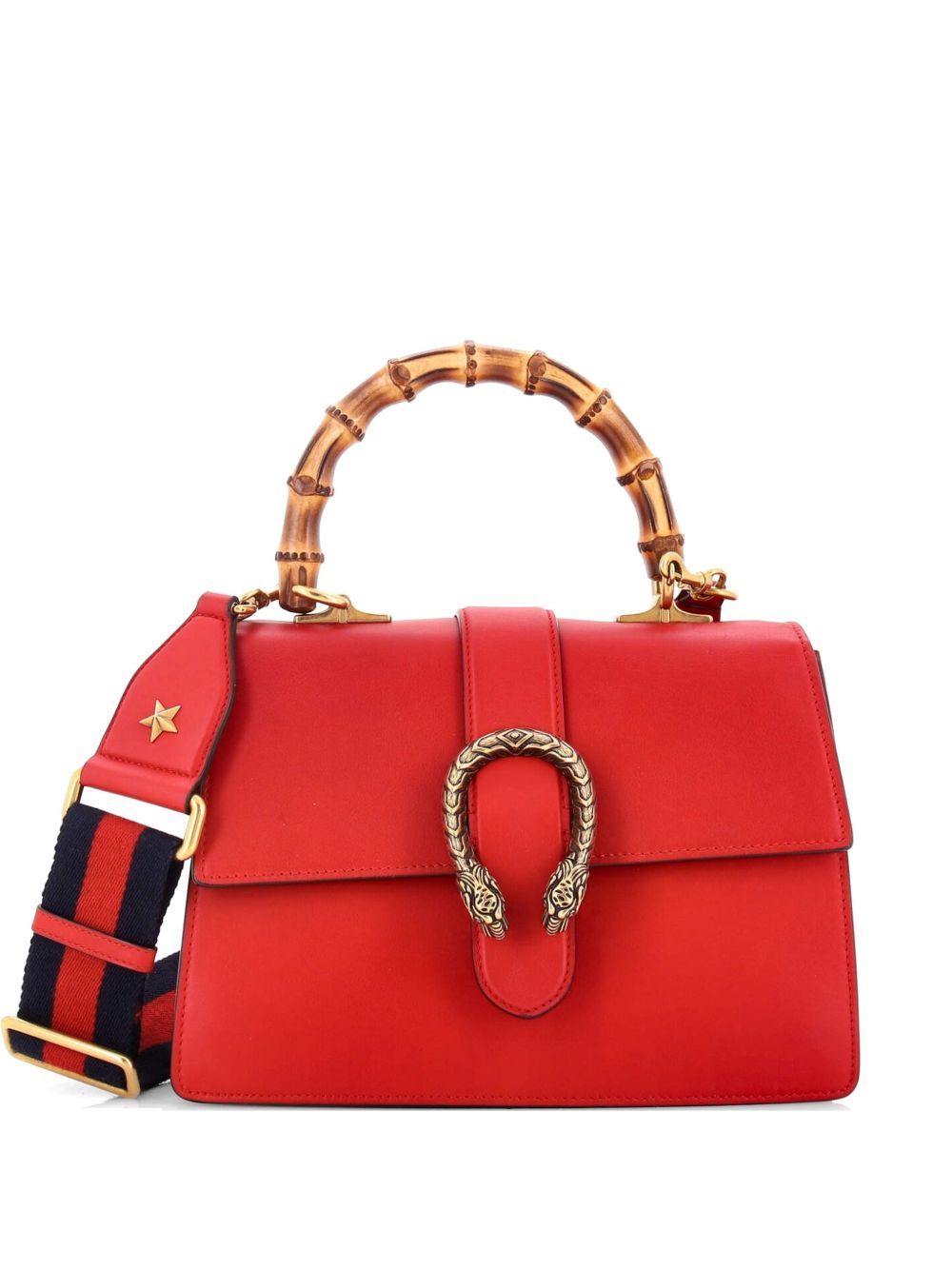 Dionysus Bamboo Top Handle Bag Leather Medium satchel