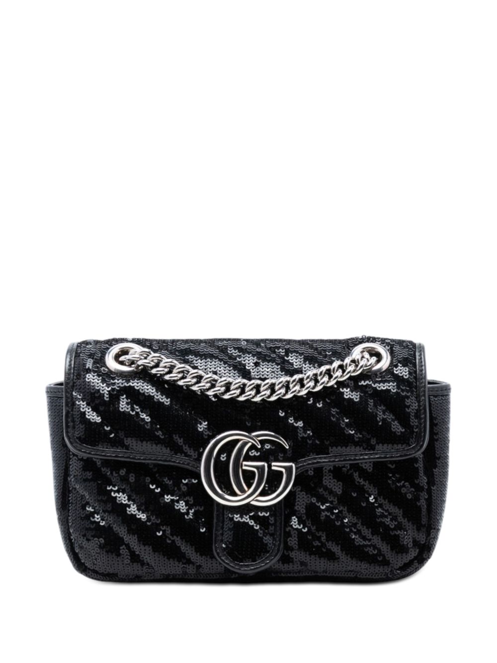 2016-2026 Small GG Marmont Matelasse Diagonal Sequin and Leather Torchon shoulder bag