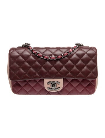 Tri-Color Medium Graphic Flap Bag
