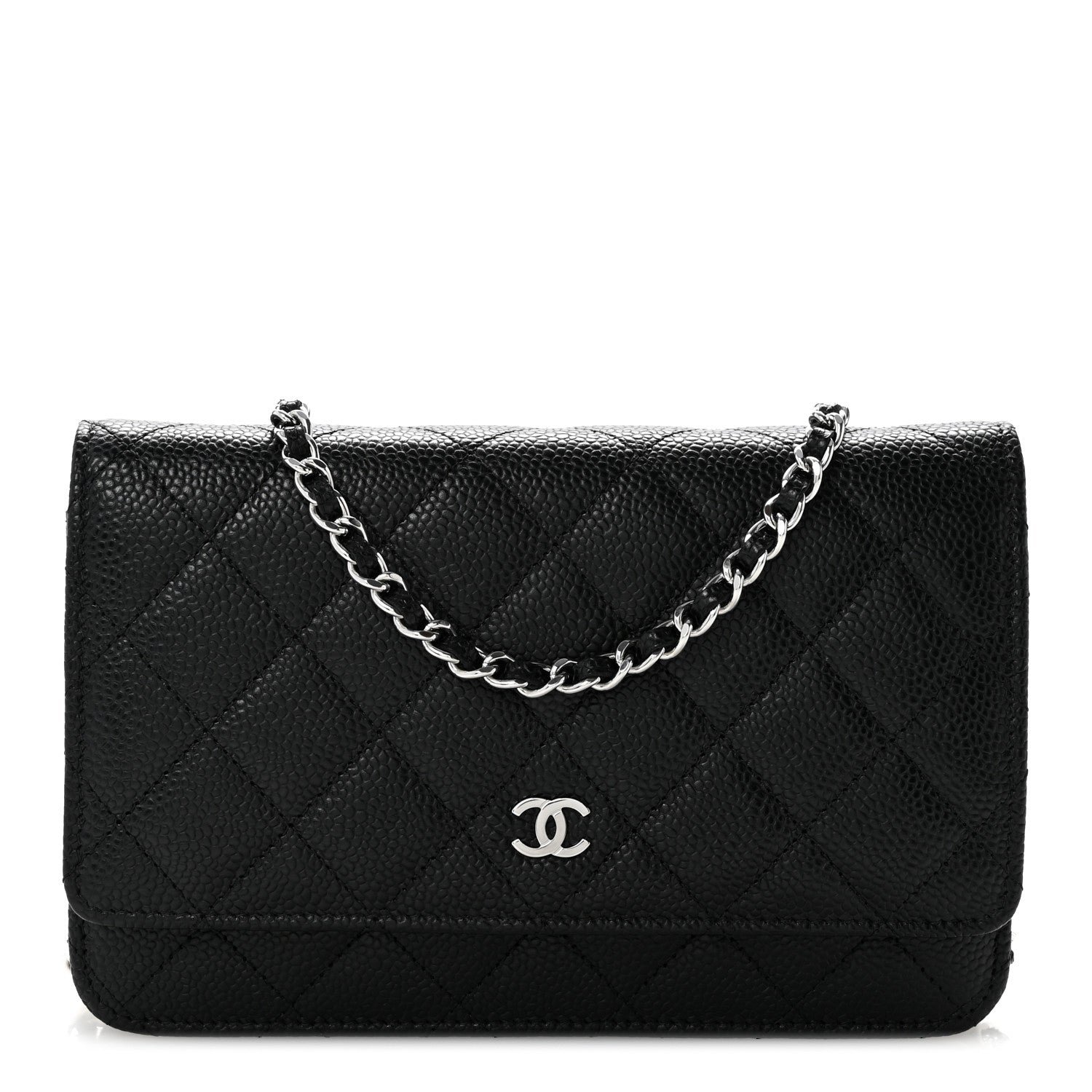Chanel Caviar Quilted Wallet On Chain WOC Black
