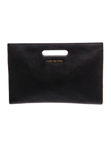 Saffiano Leather Clutch