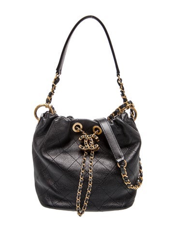 Small Drawstring Chain Hobo