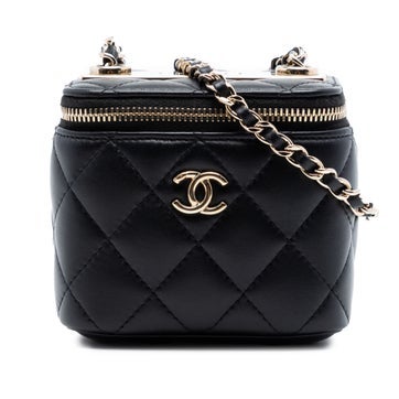 Lambskin Mini Quilted Lambskin Trendy CC Vanity Case