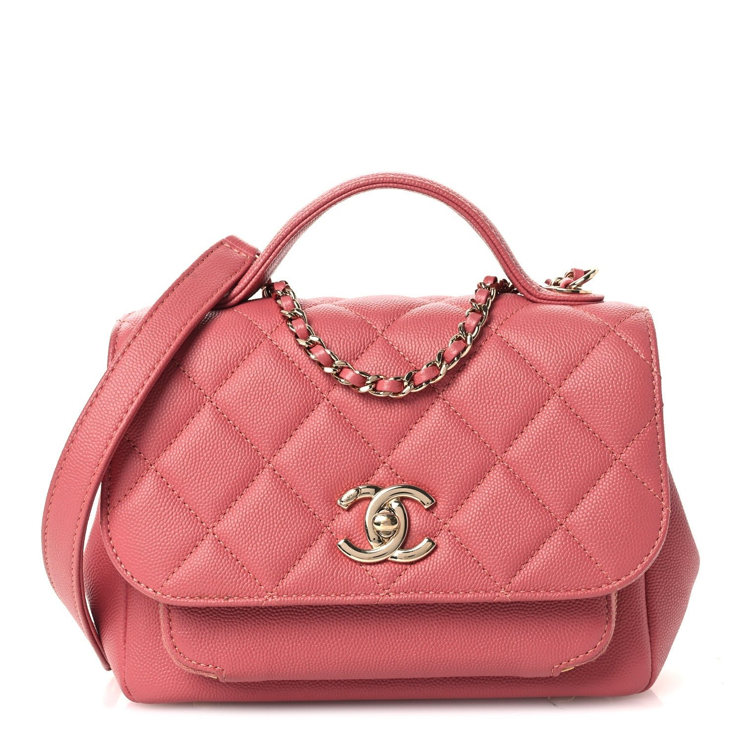 Chanel Caviar Quilted Small Business Affinity Flap Pink