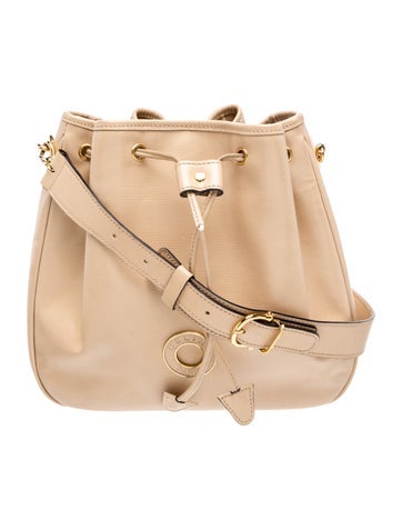 Leather celine bucket bag