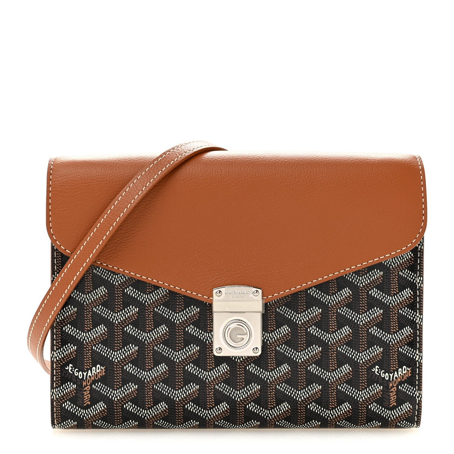 Goyard Goyardine Calfskin Chypre Wallet Pouch Black Gold