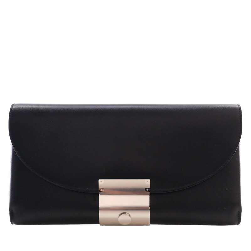 Black Evergrain Depechette Pouch Palladium Hardware, 2025