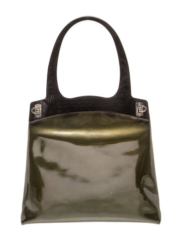 Patent Leather Top Handle Bag