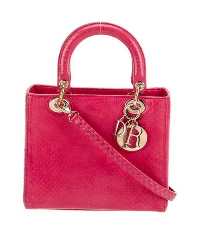 Dior Dior Snakeskin Lady Dior Medium