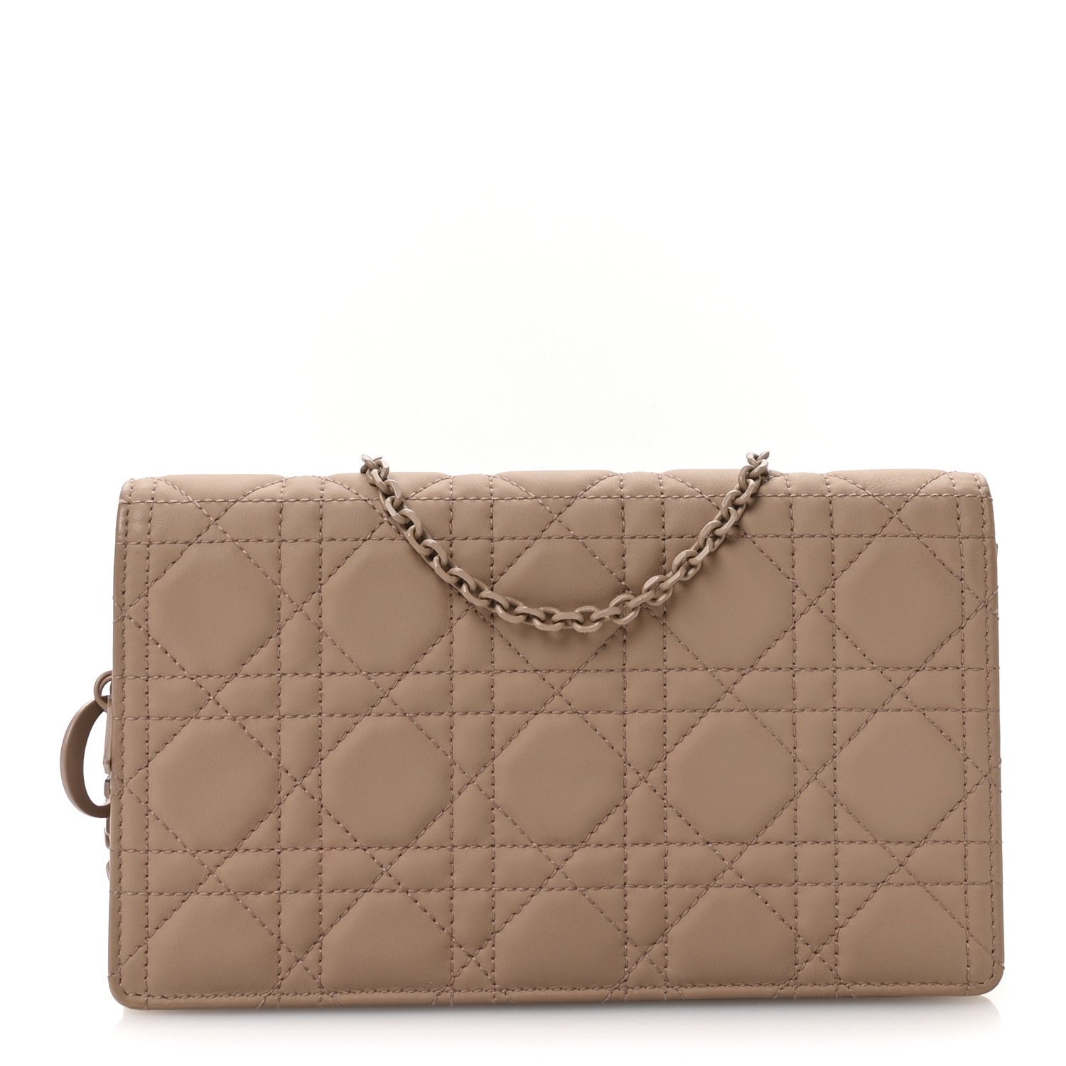 Dior Ultra Matte Calfskin Cannage Lady Dior Clutch Fard