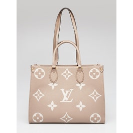 Louis Vuitton Turtledove Monogram Empreinte Leather Onthego MM Bag