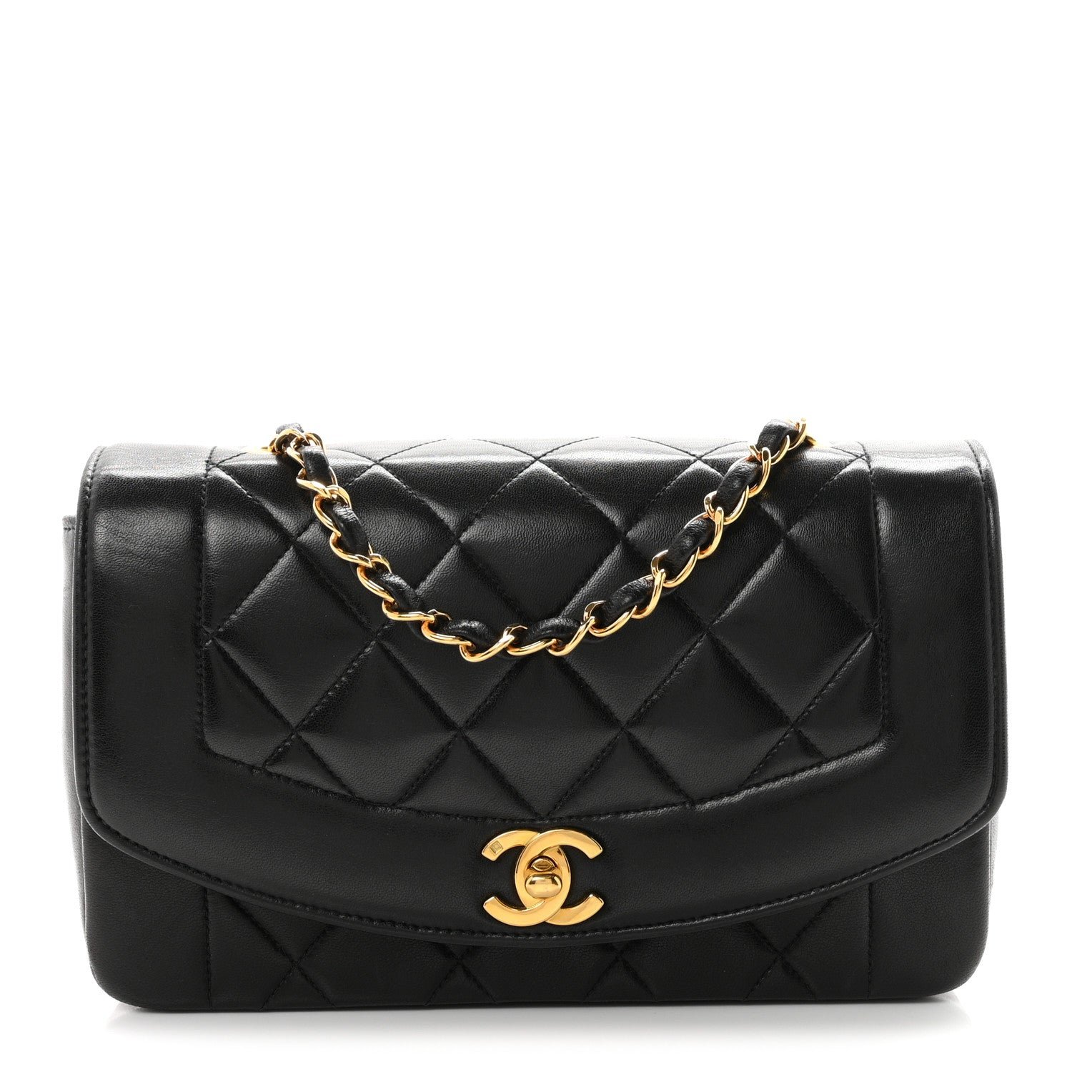 Chanel Lambskin Quilted Small Single Flap Black