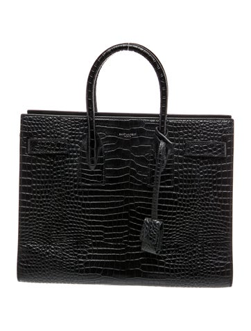Embossed Leather Sac De Jour Small