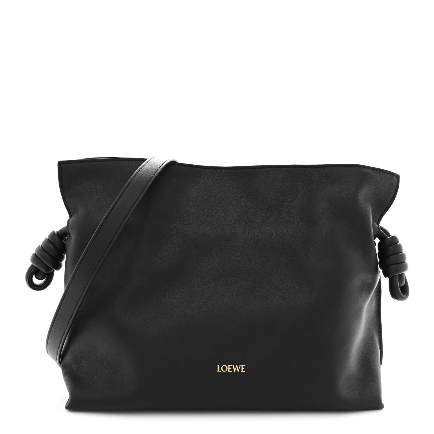 Loewe Nappa Medium Flamenco Knot Bag Black