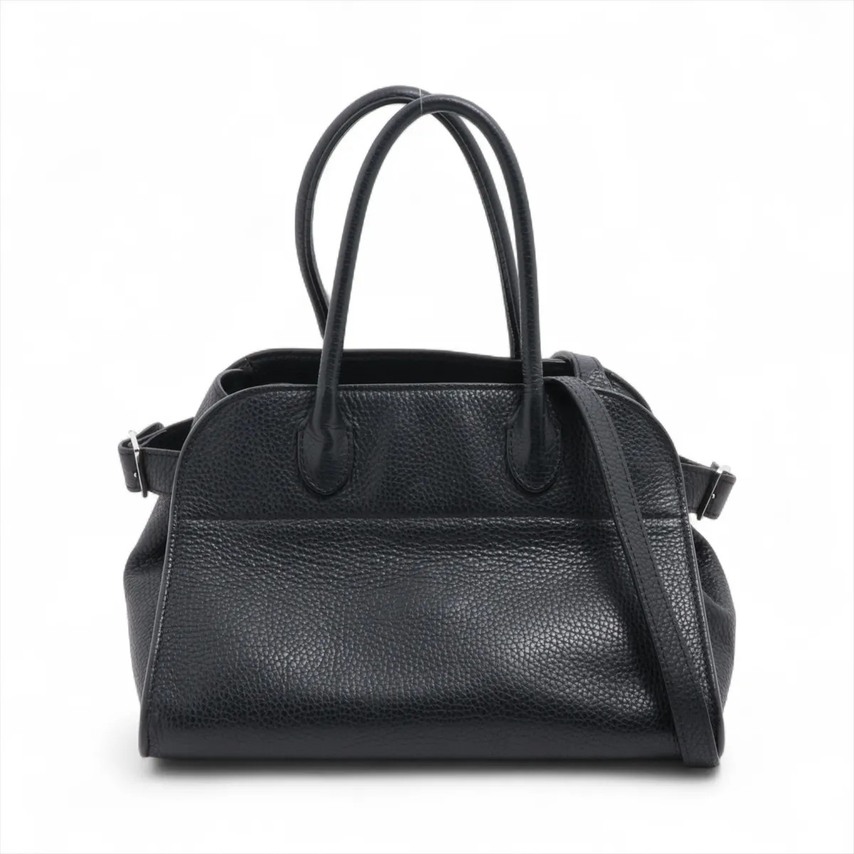 The Row Soft Margot 10 Leather Hand bag Black