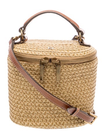 Straw Top Handle Bag