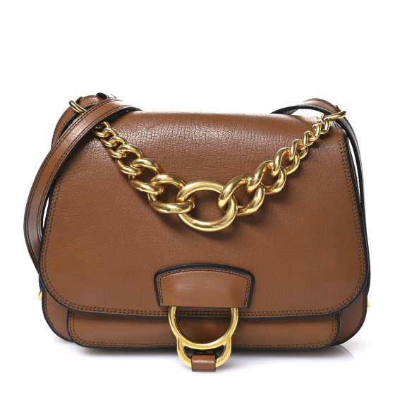 Miu Miu Goatskin Madras Dahlia Brandy