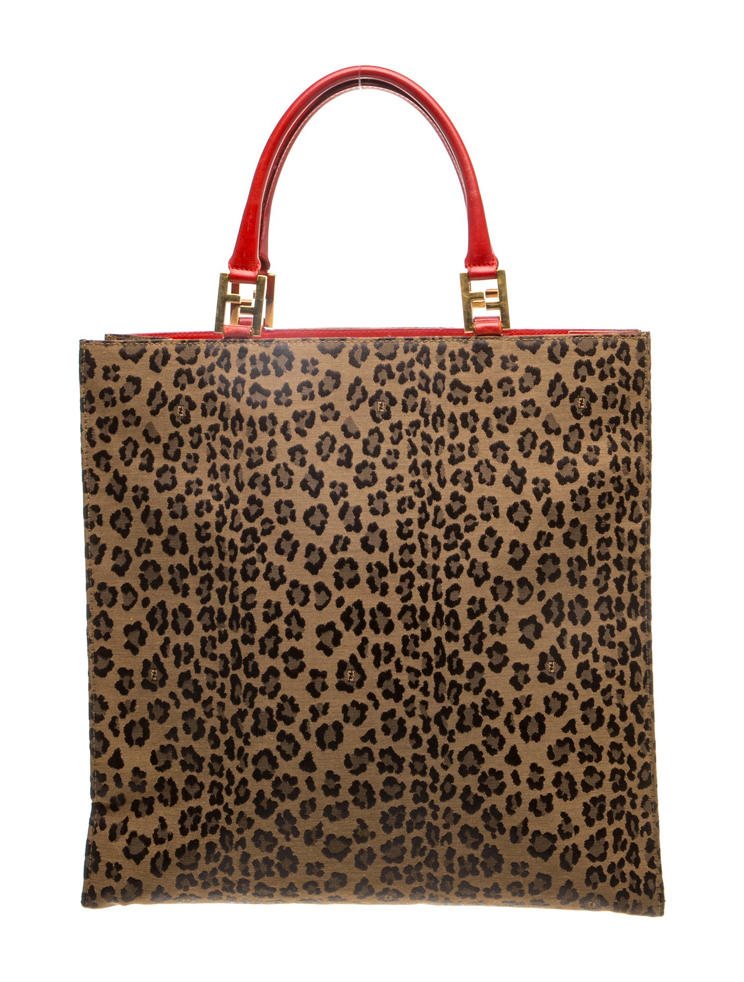 Zucca FF Vintage Leopard Canvas Tote