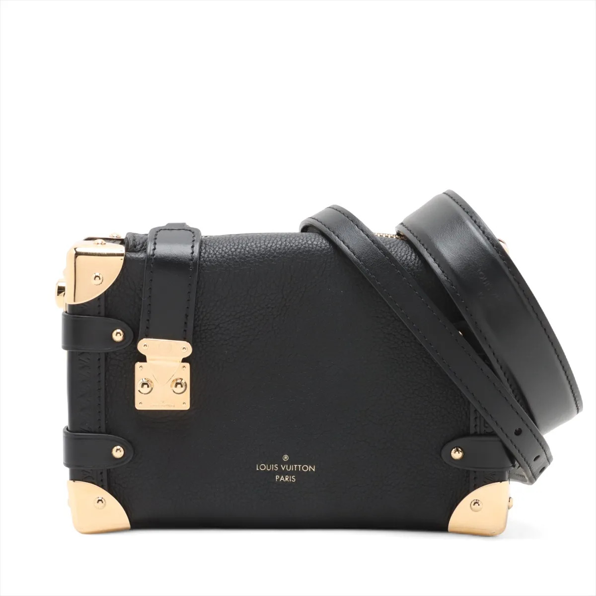 Louis Vuitton Taurillon Side trunk PM M23817 Black There was an RFID response