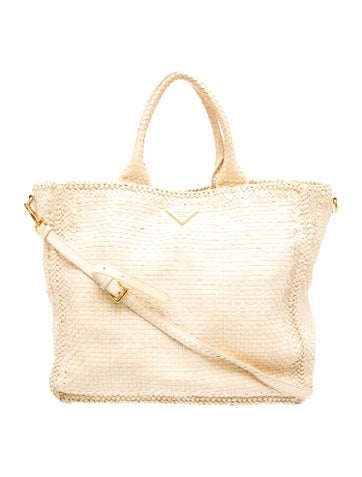Madras Leather Tote