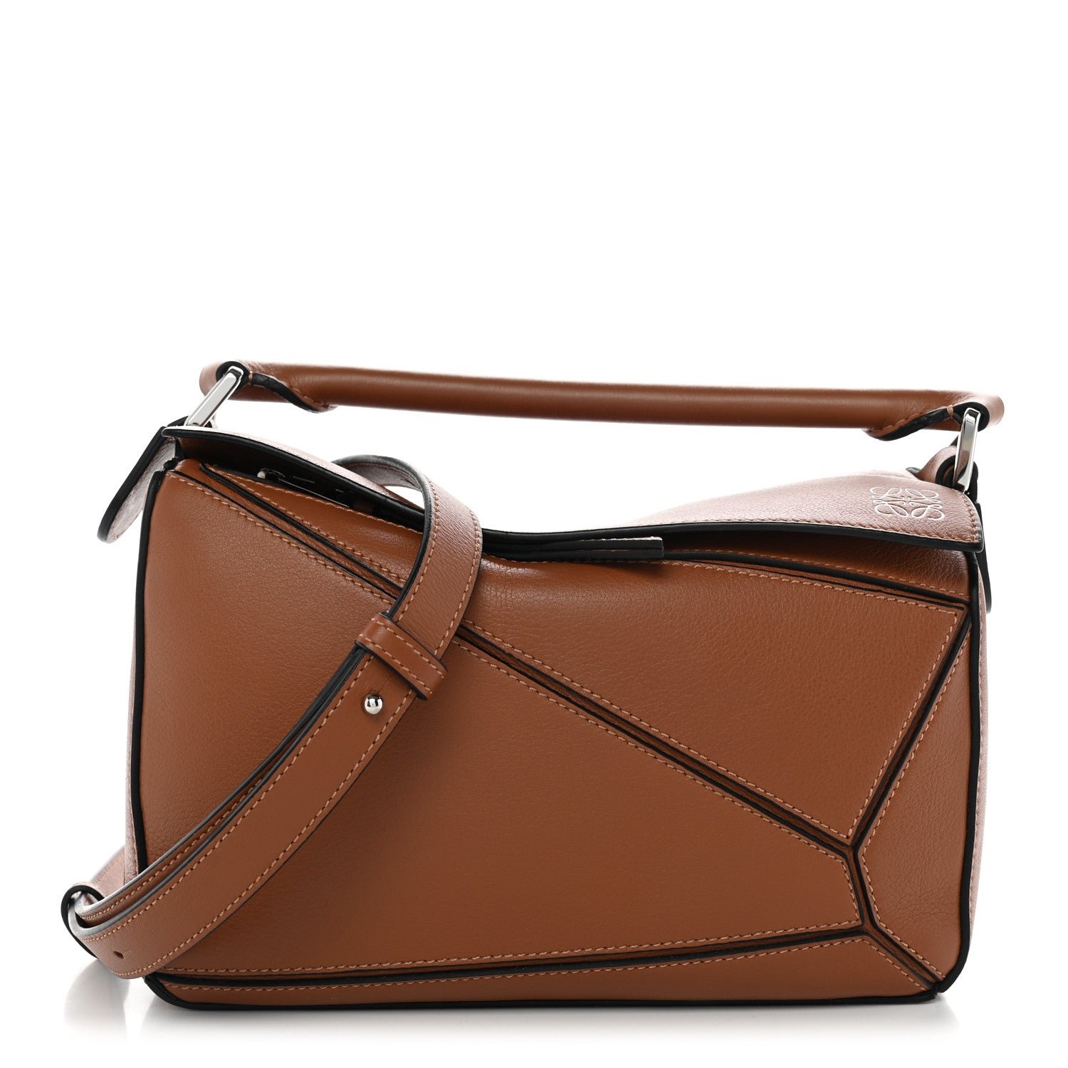 Loewe Calfskin Small Puzzle Bag Tan