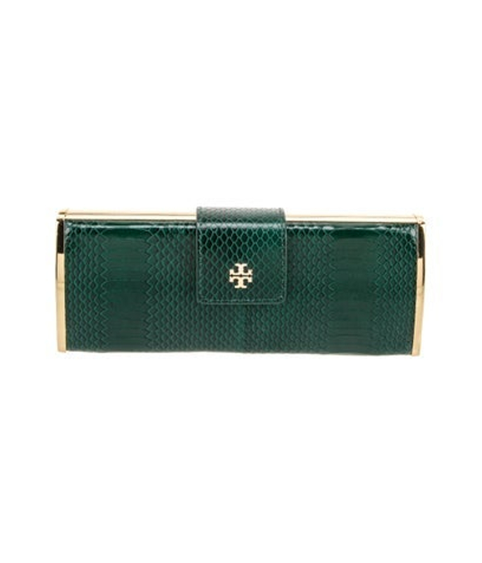 Tory Burch Burch Embossed Leather Minaudiere