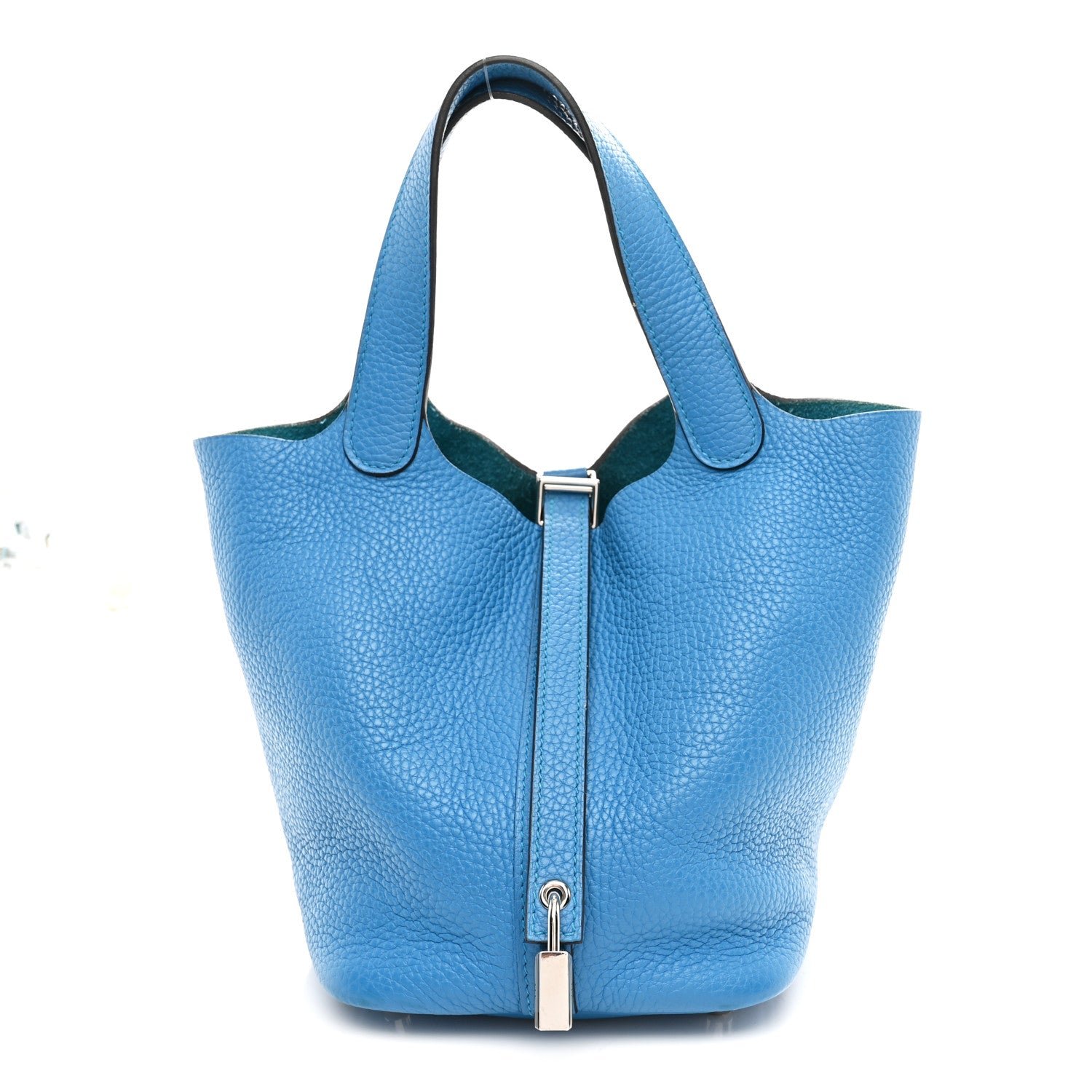 Hermes Taurillon Clemence Picotin Lock 18 PM Bleu Zanzibar