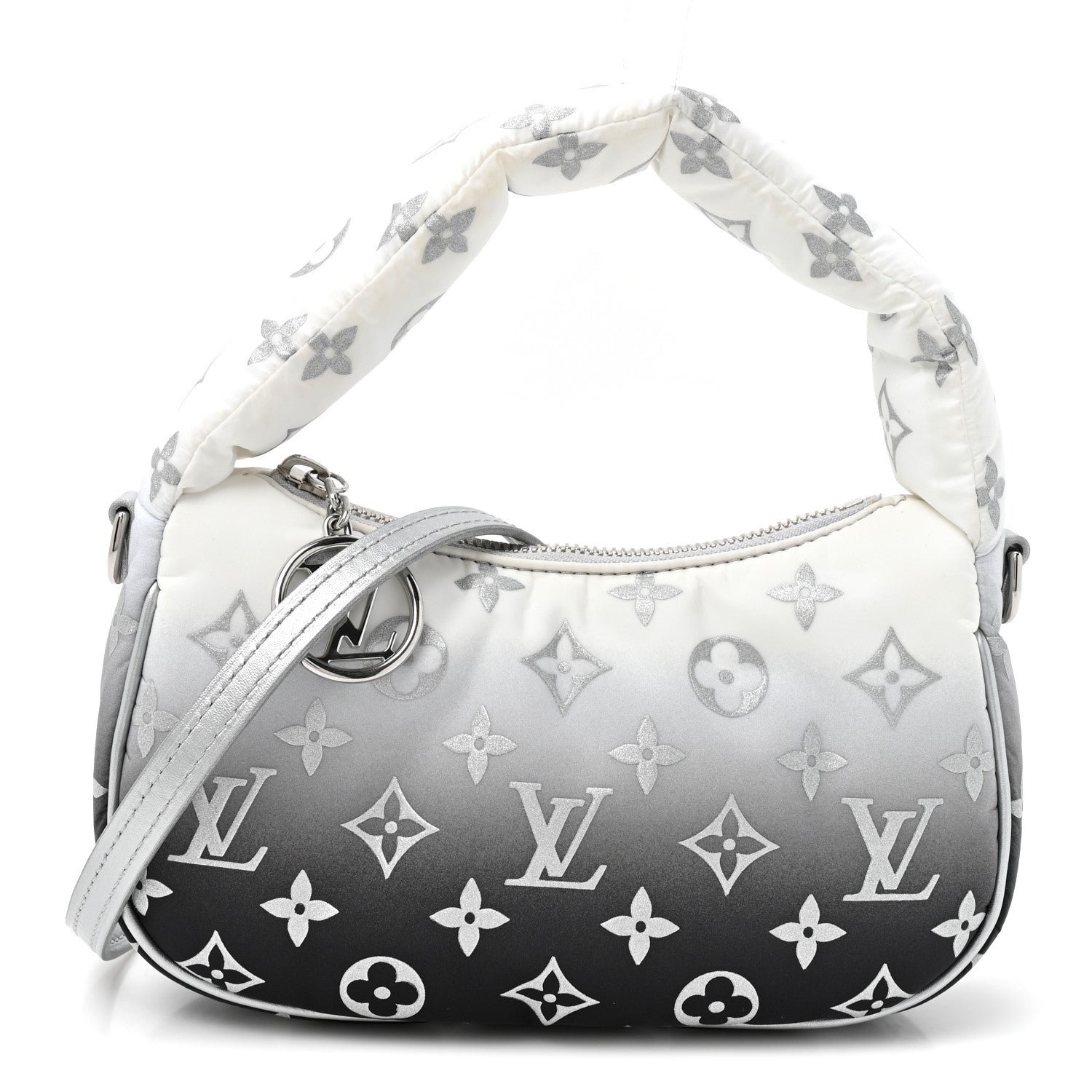 Louis Vuitton Nylon Monogram Gradient LV Snow Speedy Bandouliere 25 Frost