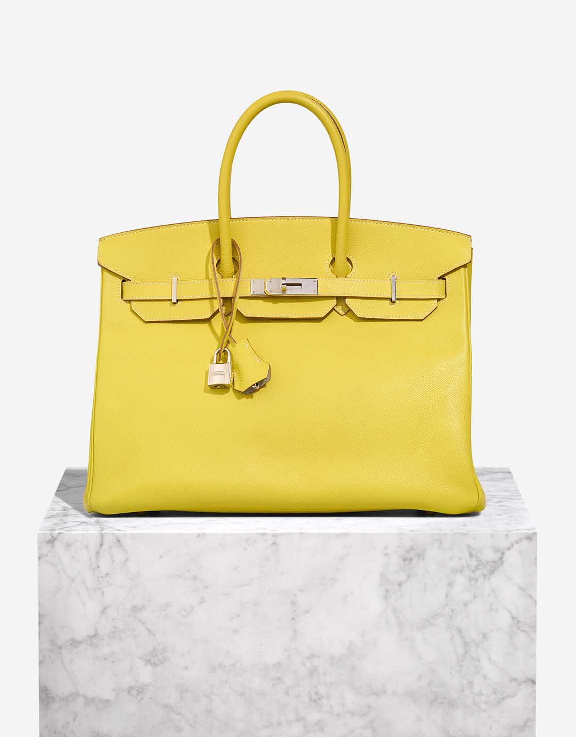 Hermes 
		Birkin 35 Candy Collection Epsom Lime / Gris Perle    