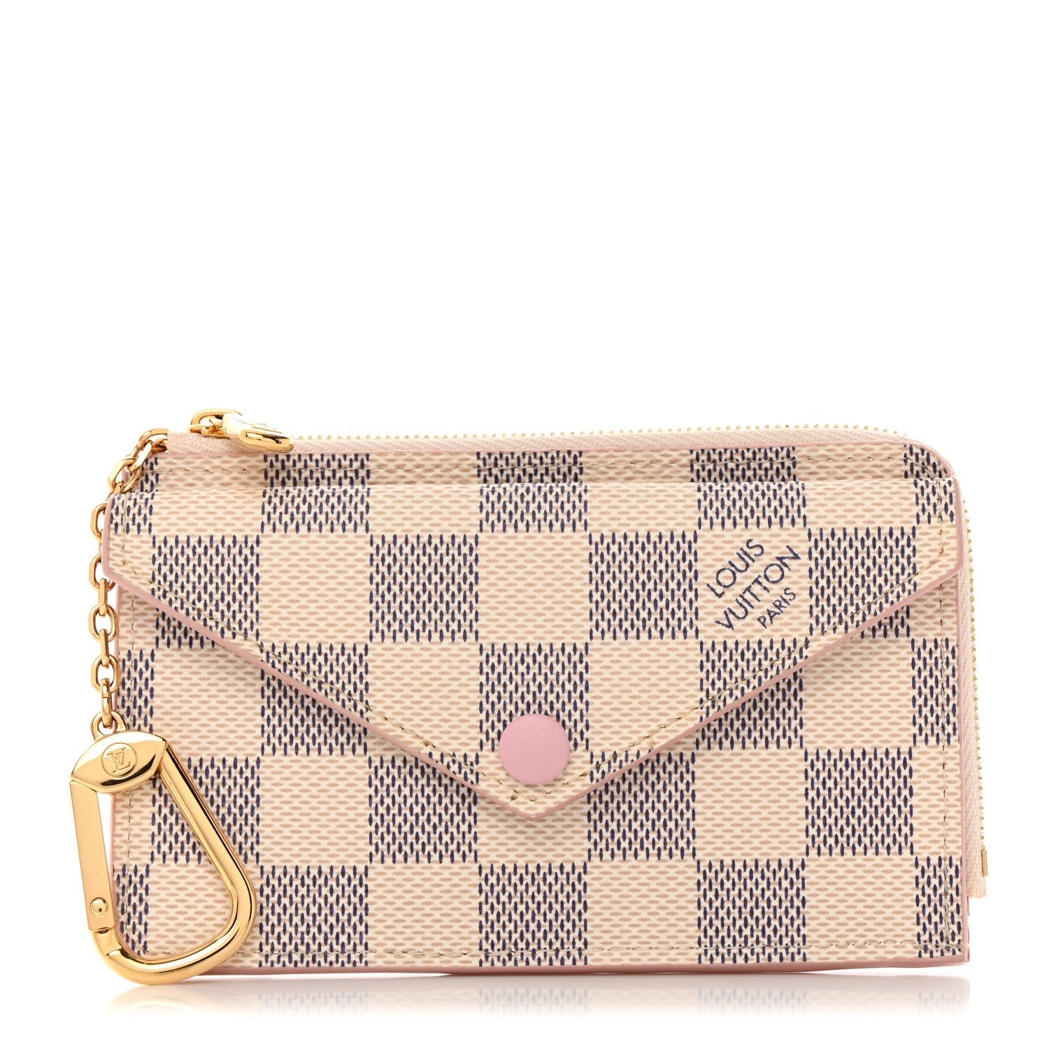 Louis Vuitton Damier Azur Recto Verso Card Holder Rose Ballerine