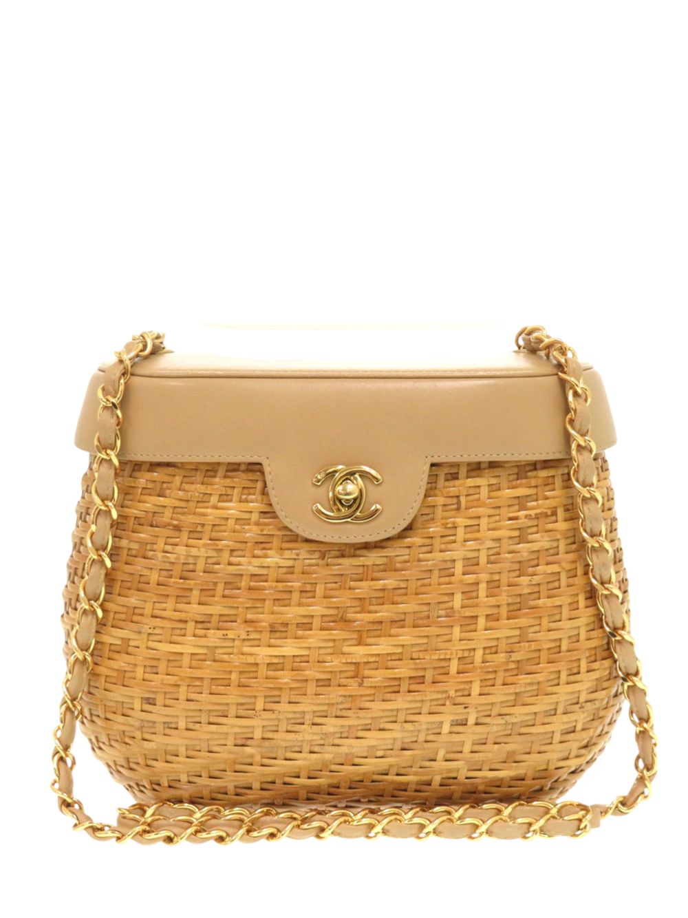 1997-1999 Wicker and Lambskin Basket crossbody bag