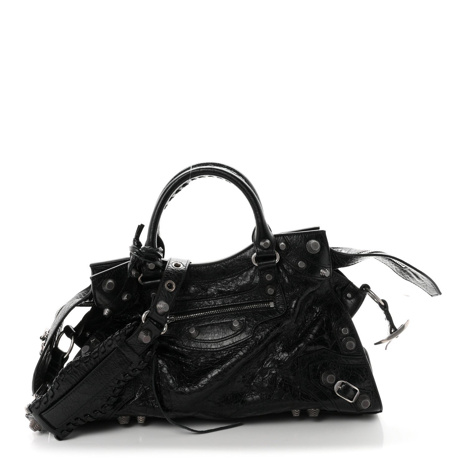 Balenciaga Agneau Arena Neo Cagole City Handbag Black
