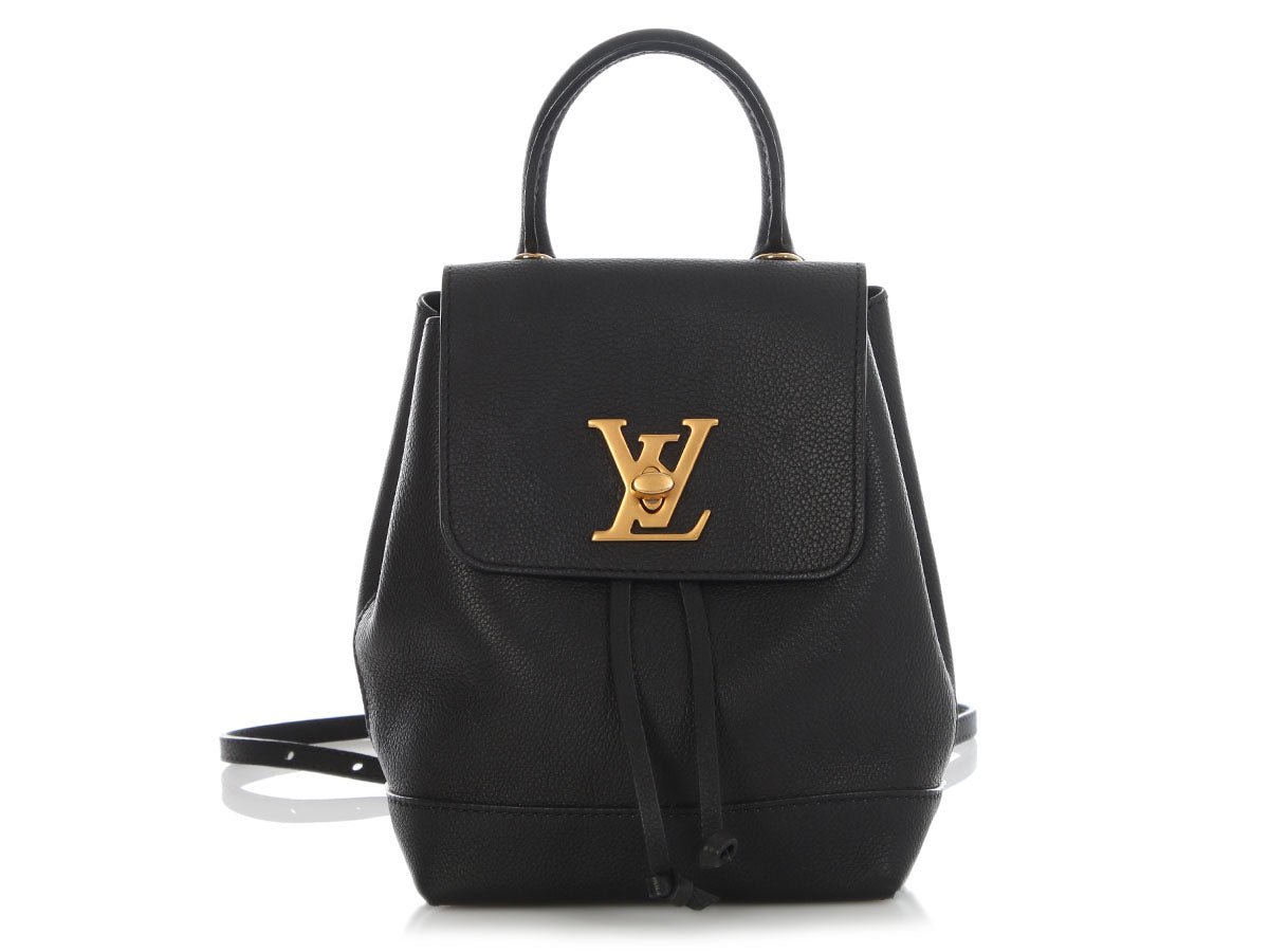 Louis Vuitton Louis Vuitton Mini Black Leather Lockme Backpack