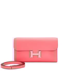 Hermes Rose Azalee Evercolor Constance-To-Go Palladium Hardware, 2021