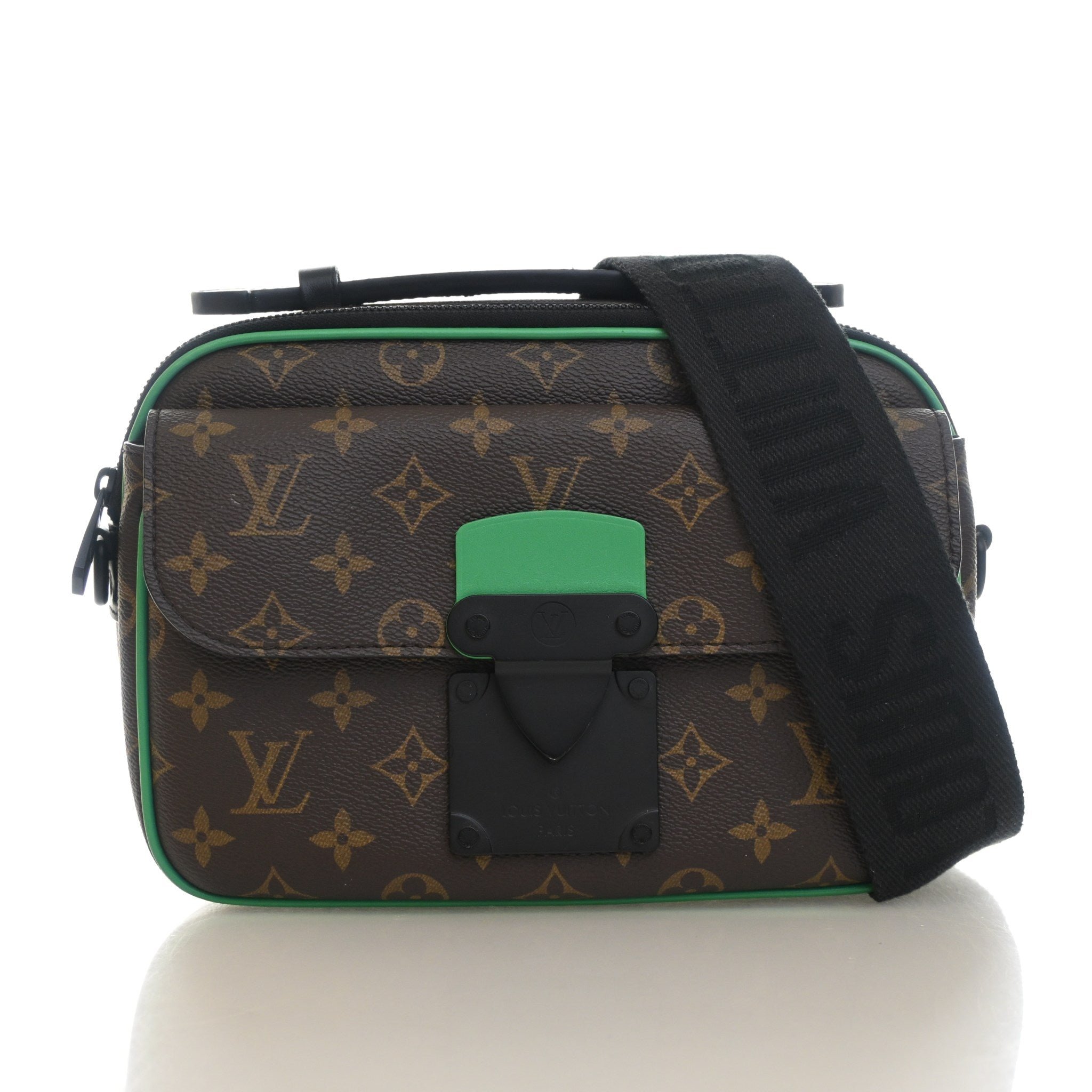Louis Vuitton Monogram Macassar S Lock Messenger
