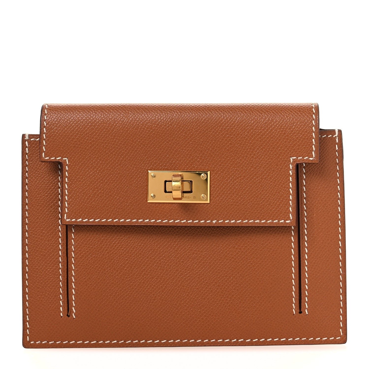 Hermes Epsom Kelly Pocket Compact Wallet Gold
