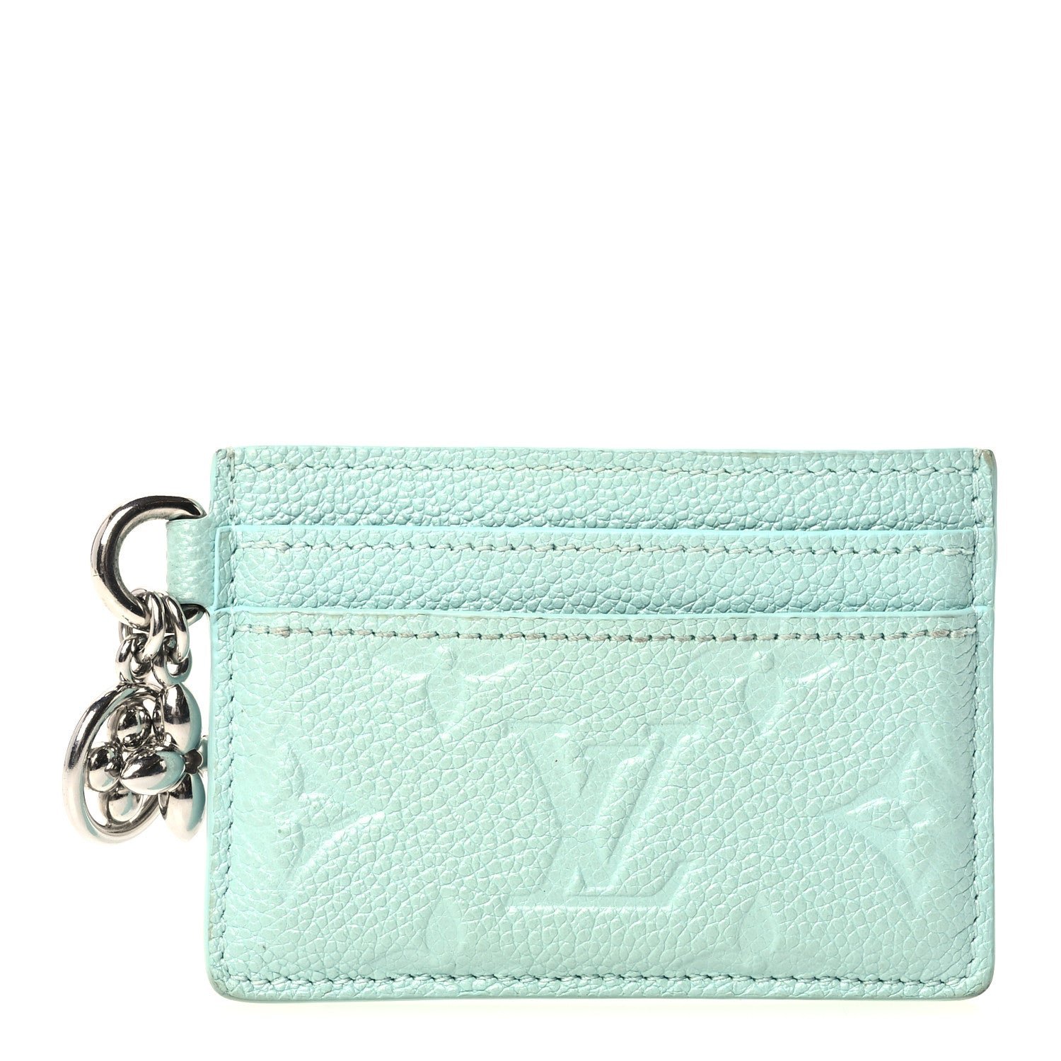 Louis Vuitton Empreinte Monogram LV Charms Card Holder Azur Frost