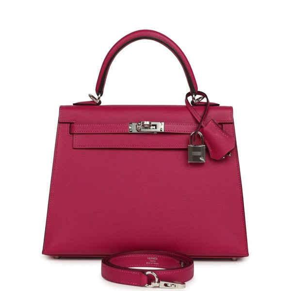 Hermes Hermes Kelly Sellier 25 Rose Poupre Madame Palladium Hardware