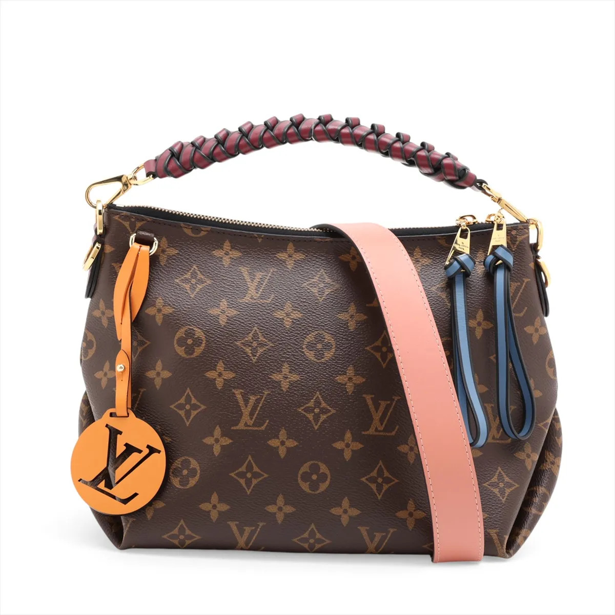 Louis Vuitton Monogram Mini Zipped Hobo M55090 Brown There was an RFID response