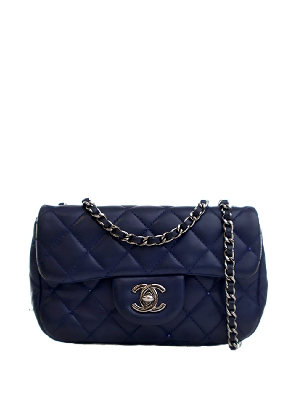 2012-2013 Mini Rectangular Classic Lambskin Crystal Single Flap crossbody bag