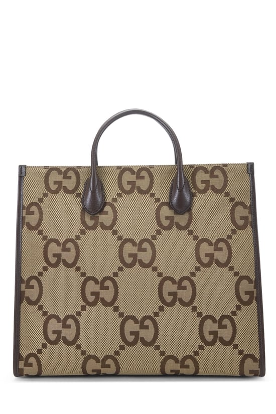Brown Jumbo GG Canvas Tote