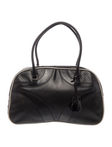 Enameled Metal Triangle Top Handle Bag