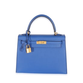 Hermes Bleu Royal Epsom Sellier Kelly 25 GHW