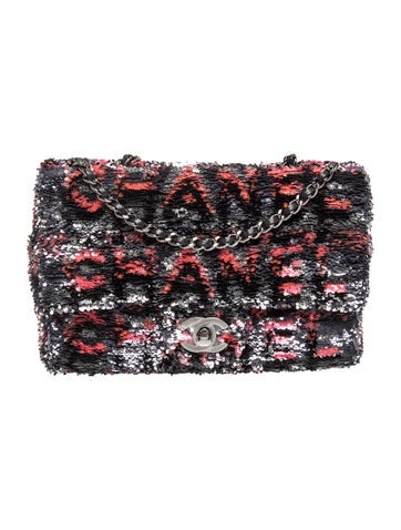 Sequin Rectangular Mini Flap Bag