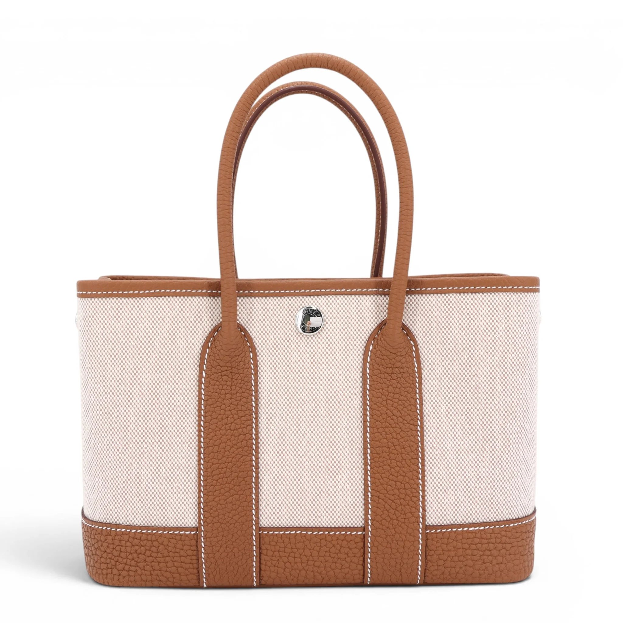Brand New ( Rank N ) HERMÈS Neo Garden Party 23 Gold (37) Toile H Viking canvas Negonda Palladium hardware G (2026)