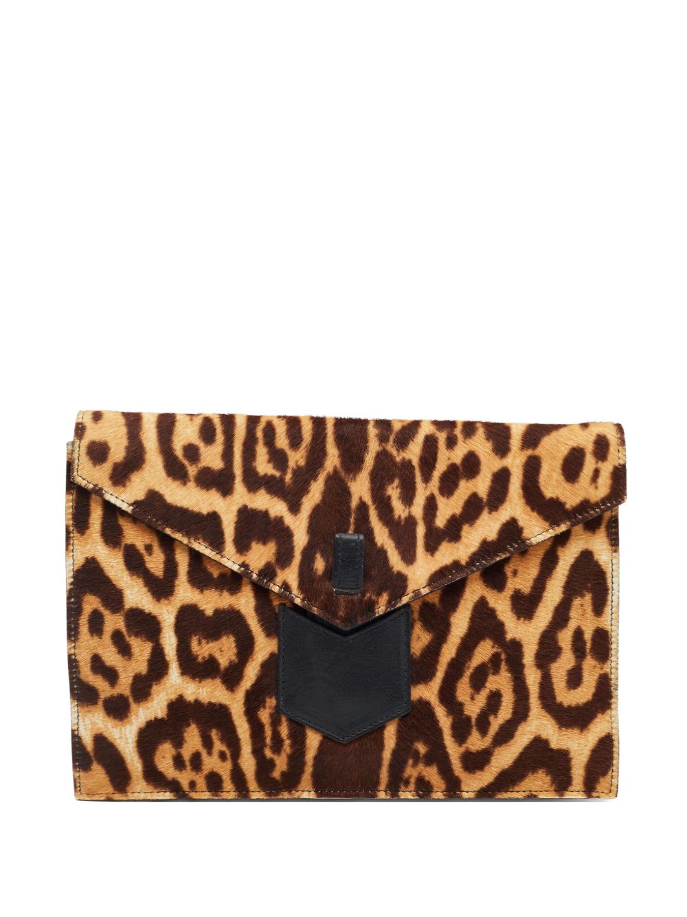 leopard-print Envelope clutch bag