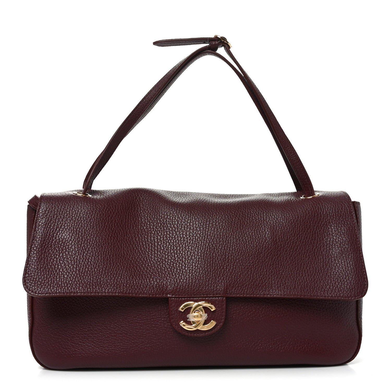 Chanel Grained Calfskin Small Souplissimo Maxi Flap Burgundy